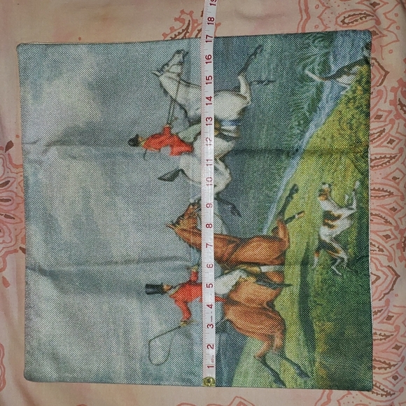 English Rider Horse Pillow Cover River Hound Dog Pony Equestrian England Farm - Picture 10 of 13